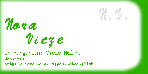 nora vicze business card